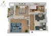 Kernsanierte und gut geschnittene 3-Zimmer-EG-Wohnung - Ostbalkon, Einbauküche, teilmöbiliert - Perspektivenansicht