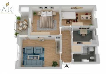 Kernsanierte und gut geschnittene 3-Zimmer-EG-Wohnung – Ostbalkon, Einbauküche, teilmöbiliert, 85435 Erding, Erdgeschosswohnung
