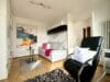 Sonniges und möbiliertes Microappartment mit 25m2 Wohnfläche plus 18 m2 Dachterrasse nähe BMW - Schlafnische und Entree