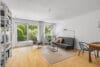 Gartenliebhaber aufgepasst: 3 Zimmer Wohnung mit sonniger West-Terrasse, Garten & Gartenhaus - Living Blick zum Garten